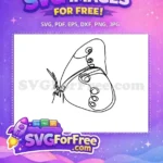 Free Intricate Spiral Wings Free Elegant Outline Design Cute Butterfly Art Free SVG - Instant Download