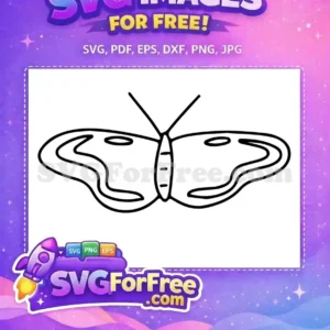 Free Black Outline Free Elegant Wing Patterns Cute Butterfly Art Free SVG