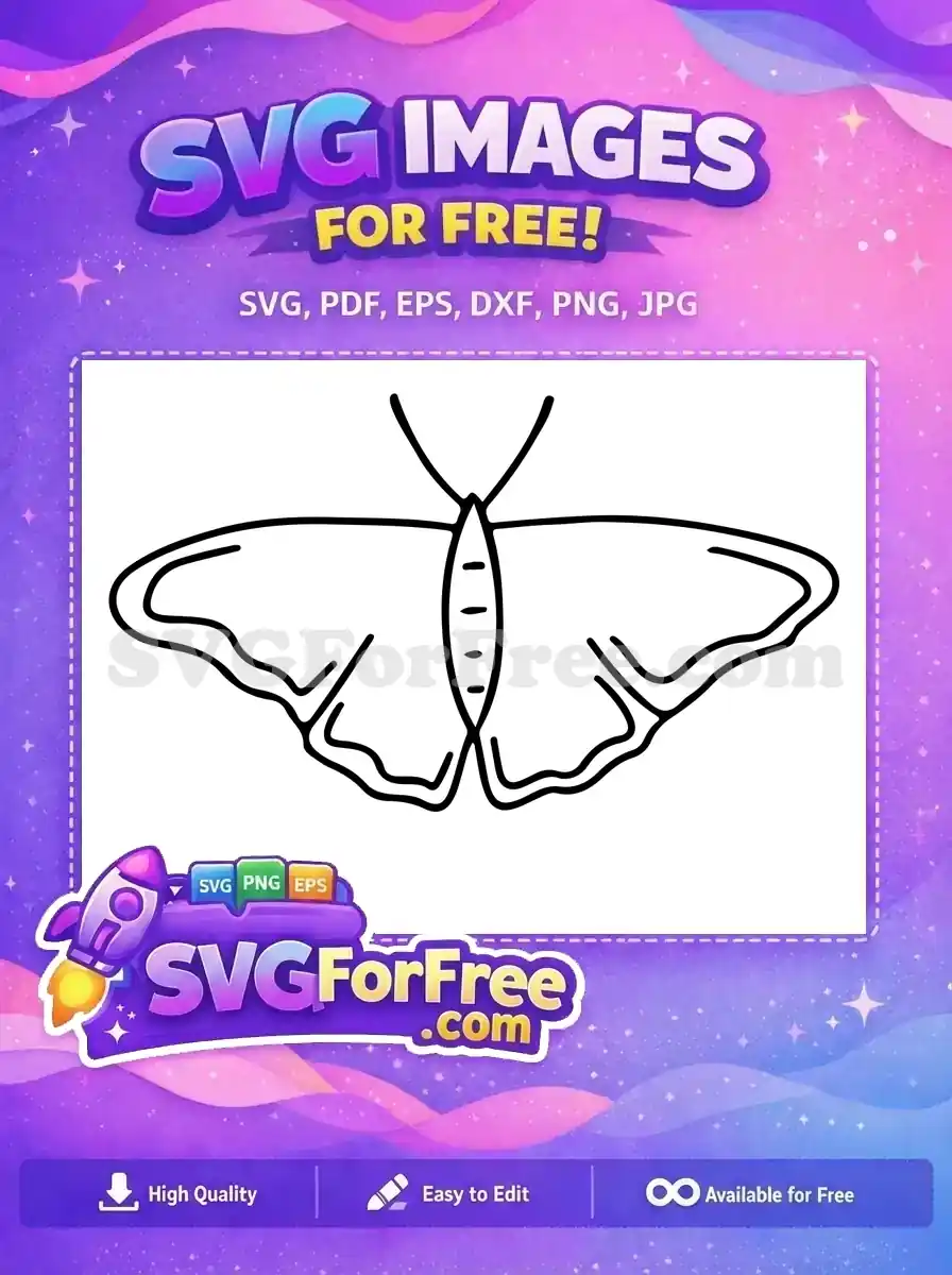 Free Outline Butterfly Wings Free Elegant Insect Cute Butterflies Free SVG