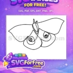 Free Cute Simple Butterfly Free Elegant Line Art Flying Insect Free SVG - Instant Download