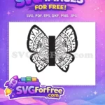 Free Detailed Mandala Butterfly Free Artistic Elegant Wings Cute Butterflies Free SVG - Instant Download