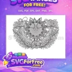 Free Detailed Floral Free Geometric Pattern Cute Butterflies Free SVG - Instant Download