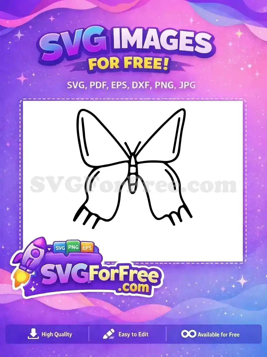 Free Cute Butterfly Free Outline Design Nature Art Free SVG