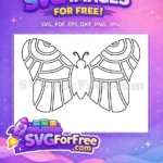 Free Segmented Wing Free Geometric Pattern Cute Butterflies Free SVG - Instant Download