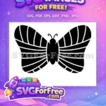 Free Black Striped Wings Free Elegant Butterfly Design Free SVG - Instant Download