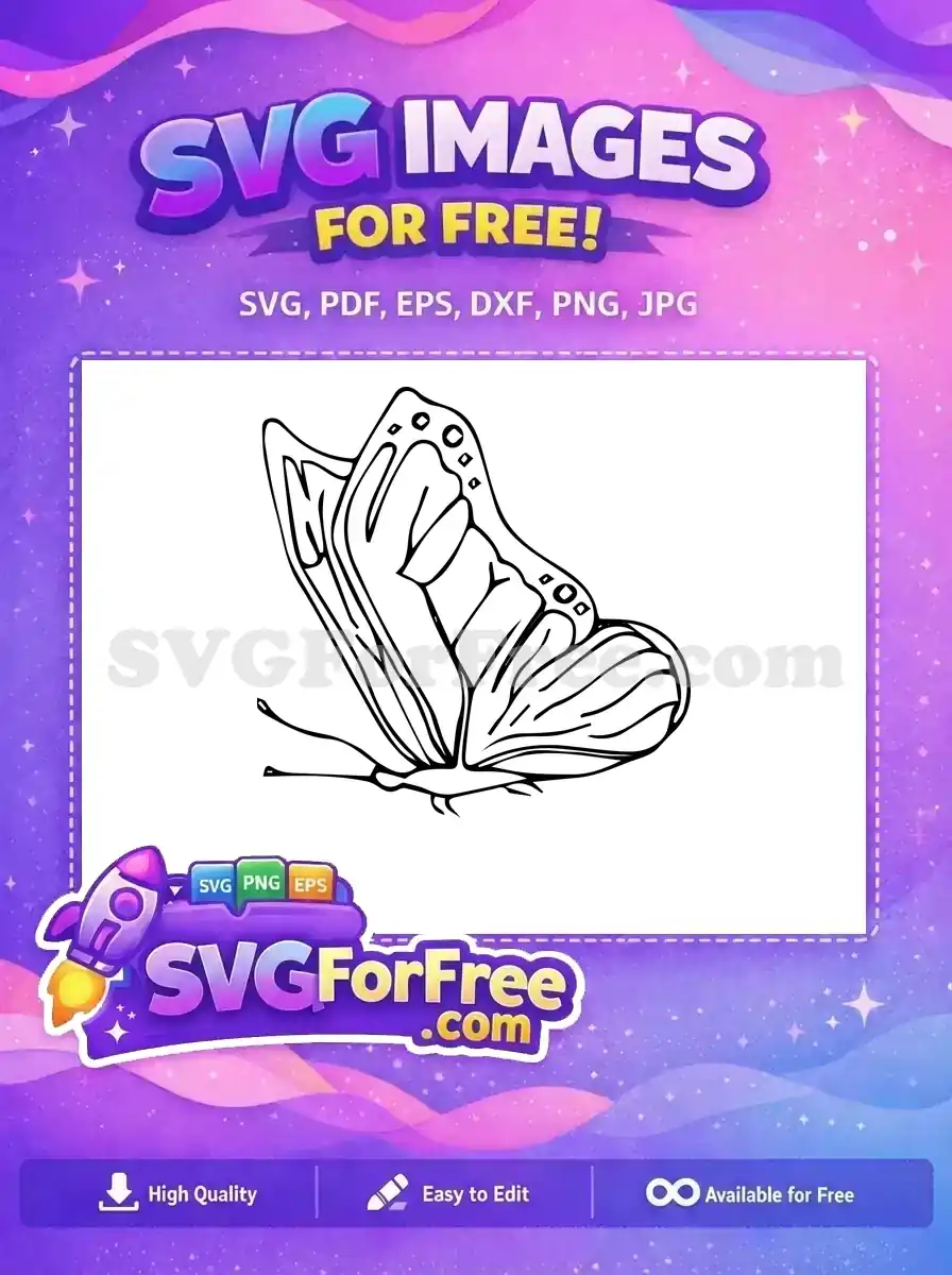 Free Detailed Butterfly Free Delicate Creature Cute Butterfly Art Free SVG