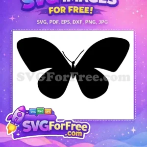 Free Black Butterfly Free Cute Design Flying Insect Free SVG