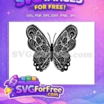 Free Detailed Wings Free Swirls Butterflies Free SVG - Instant Download