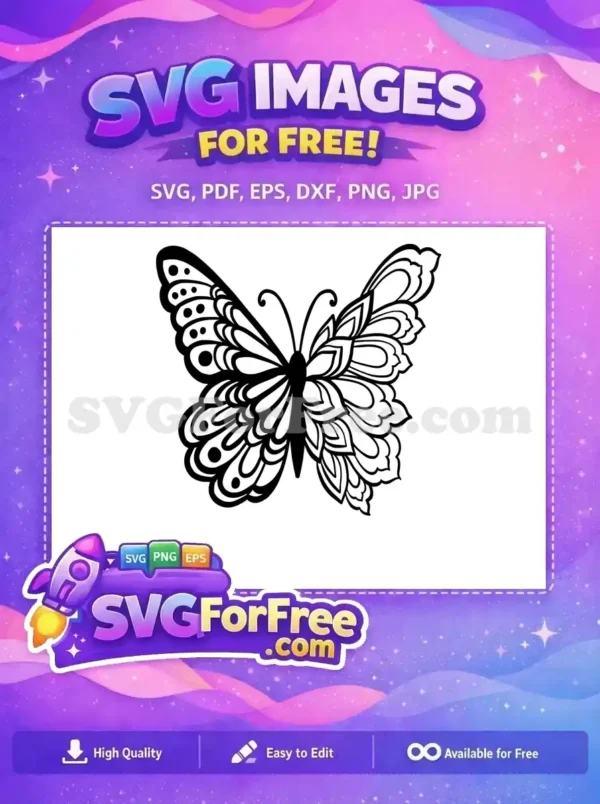 Free Intricate Wings Free Elegant Outline Cute Butterfly Free SVG Free Intricate Wings Free Elegant Outline Cute Butterfly Free SVG