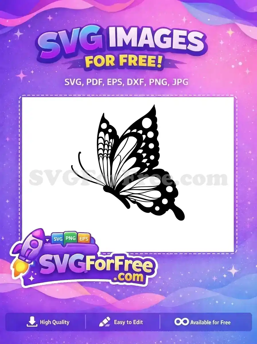 Free Elegant Butterfly Free Wing Art Cute Butterflies Free SVG