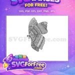 Free Detailed Wings Free Cute Butterfly Zentangle Free SVG - Instant Download