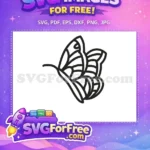 Free Cute Black Butterfly Free Detailed Wings Art Free SVG - Instant Download