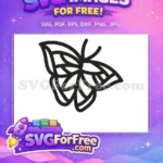 Free Black Outline Free Detailed Wings Cartoon Free SVG - Instant Download