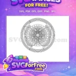 Free Abstract Mandala Free Geometric Art Cute Butterflies Free SVG - Instant Download