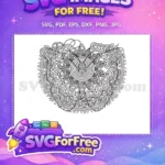 Free Detailed Mandala Free Geometric Swirls Cute Butterflies Free SVG - Instant Download