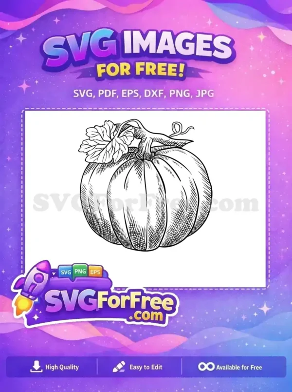 Free Sketchy Black Outline Free Harvest Pumpkin Fall Decoration Free SVG Free Sketchy Black Outline Free Harvest Pumpkin Fall Decoration Free SVG