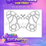 Free Intricate Wing Pattern Free Cute Graceful Butterfly Free SVG - Instant Download