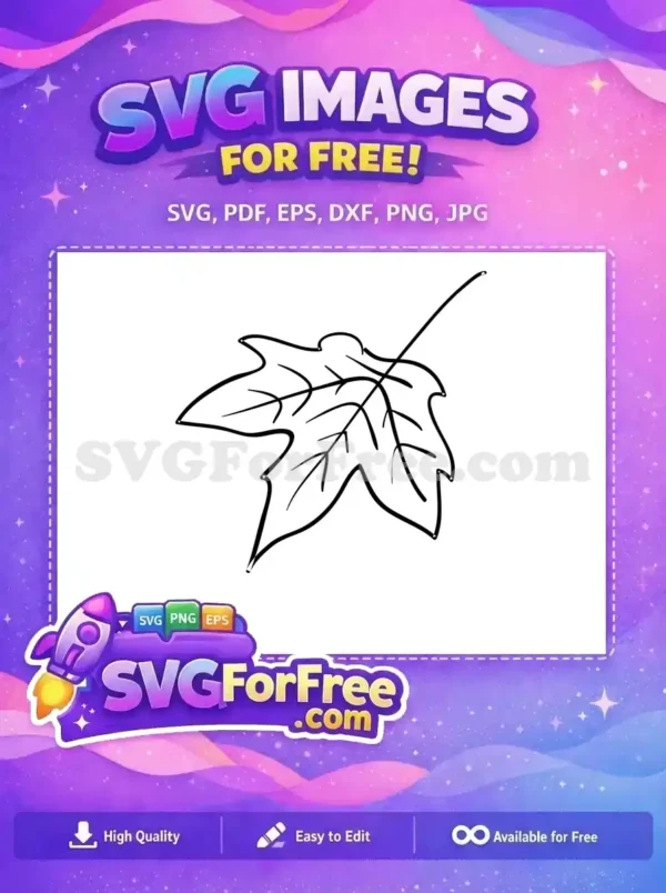 Free Simple Maple Free Outline Design Cute Butterflies Theme Free SVG