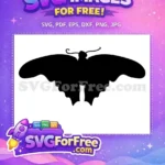 Free Black Silhouette Free Graceful Wings Cute Butterflies Free SVG 1 - Instant Download