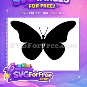 Free Black Silhouette Free Graceful Wings Cute Butterflies Free SVG 2