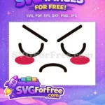 Free Angry Eyebrows Free Red Cheeks Emoji Free SVG 2 - Instant Download