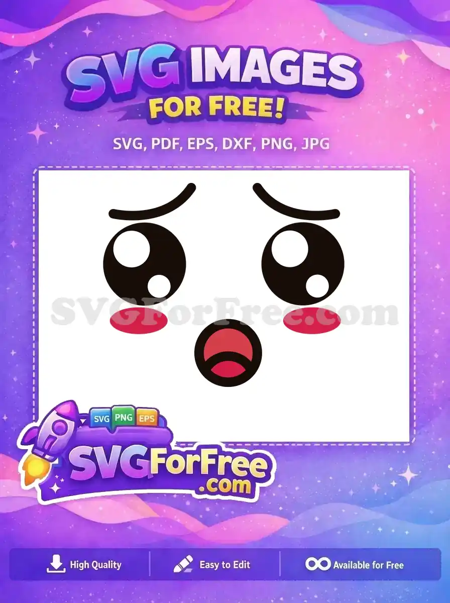 Free Crying Eyes Free Pink Cheeks Emoji Free SVG