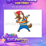 Free Red Bandana Free Rainbow Shirt Dabbing Unicorn Free SVG - Instant Download