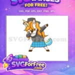 Free Grey Hoodie Free Blue Plaid Skirt Dabbing Unicorn Free SVG - Instant Download