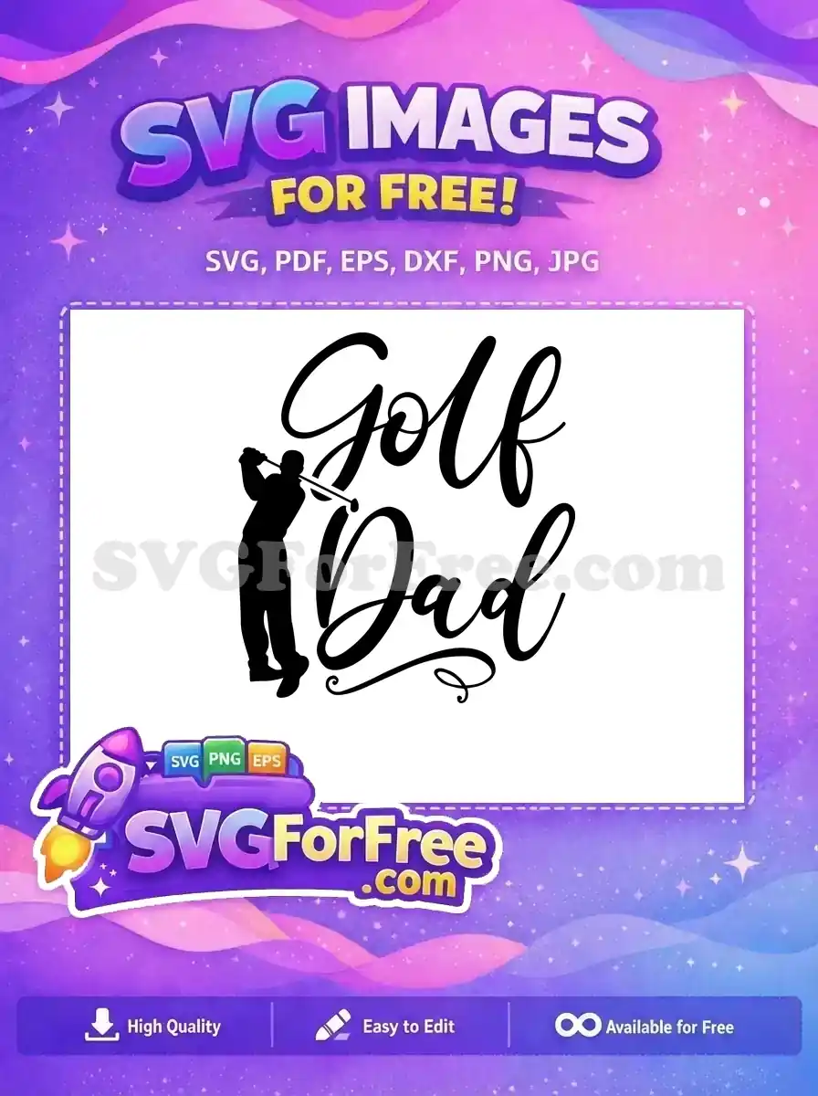 Free Golf Silhouette Free Dad Quote Dad Free SVG