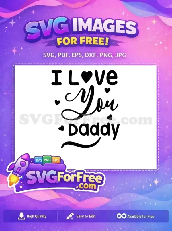 Free Heart Detail Free Love Quote Dad Free SVG