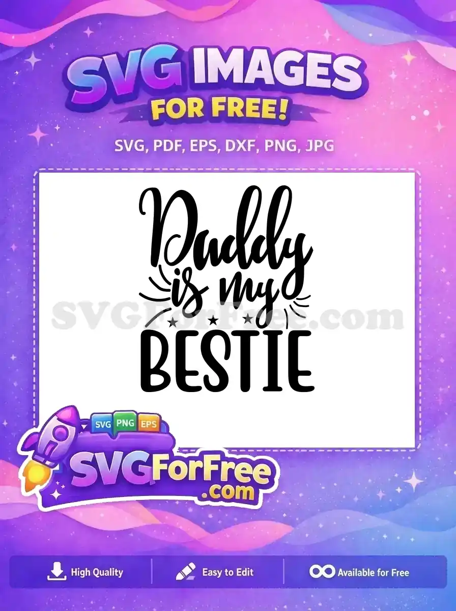Free Black Daddy Bestie Free Stars Dad Quotes Free SVG