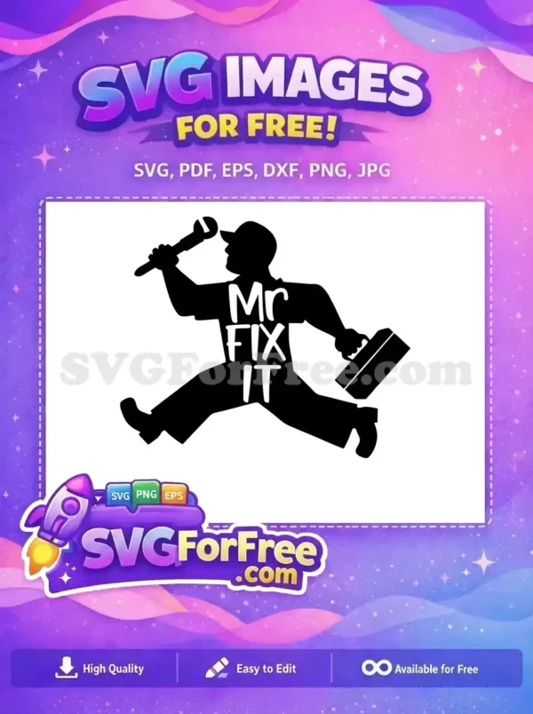 Free Mr-Fix-It Free Wrench Dad Quotes SVG Free SVG