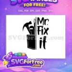 Free Mr Fix It Free Black Tools Dad Free SVG - Instant Download