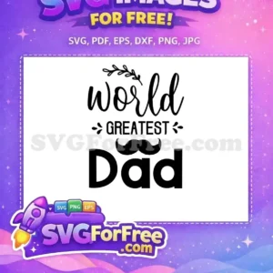 Free Black Curly Lettering Free Bold Mustache Graphic Dad Quotes Free SVG