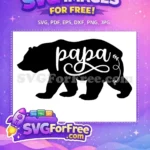 Free Black Bear Silhouette Free Infinity Arrow Design Dad Quotes Free SVG - Instant Download
