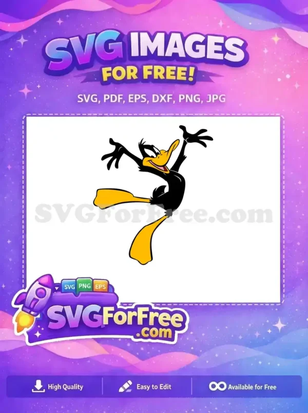 Free Happy Black Free Yellow Beak Daffy Duck Free SVG Free Happy Black Free Yellow Beak Daffy Duck Free SVG