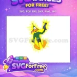 Free Daffy Duck shocked Free ray gun green Disney Free SVG - Instant Download