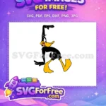 Free Excited Black Daffy Free Dynamic Yellow Beak Disney Cartoon Free SVG - Instant Download