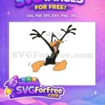 Free Panicked Black Daffy Free Screaming Orange Beak Disney Free SVG - Instant Download