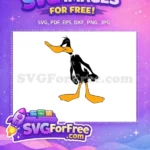 Free Angry Black Daffy Duck Free Orange Beak Feet Disney Free SVG - Instant Download
