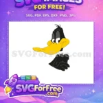 Free Grumpy Black Duck Free Yellow Beak Annoyed Expression Daffy Duck Free SVG - Instant Download