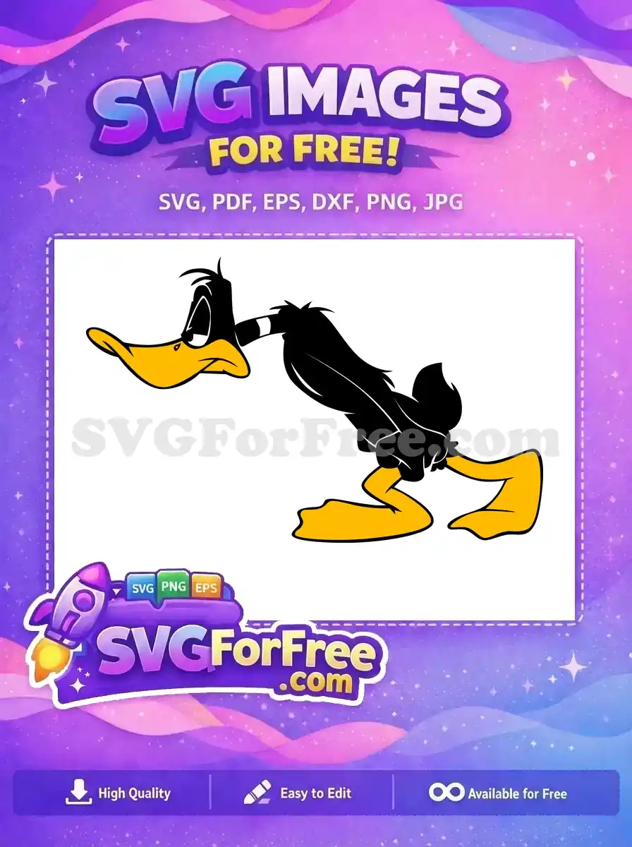 Free Grumpy Daffy Free Yellow Beak Feet Disney Free SVG