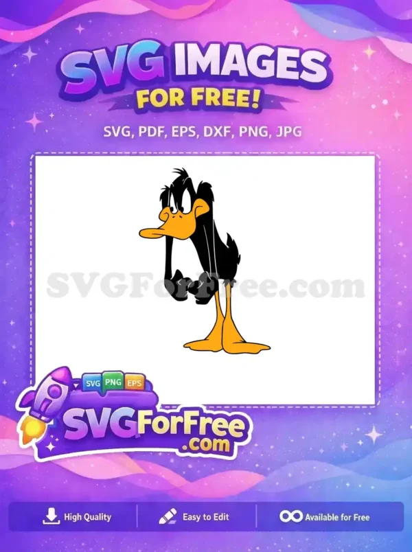 Free Worried Expression Free Daffy Duck Pose Disney Free SVG
