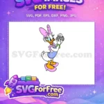 Free Daisy Duck Pink Bow Free Camera Green Bracelet Disney Free SVG - Instant Download