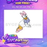 Free Playful Daisy Duck Pink Bow Free Lavender Top Disney Free SVG - Instant Download