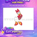 Free Sassy Daisy Duck Red Bow Free Coy Expression Disney Free SVG - Instant Download