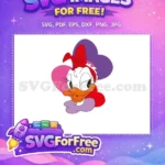 Free Happy Daisy Free Red Bow Disney Cartoon Free SVG - Instant Download