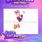 Free Pink Bow Daisy Duck Free Golfing Disney Free SVG - Instant Download