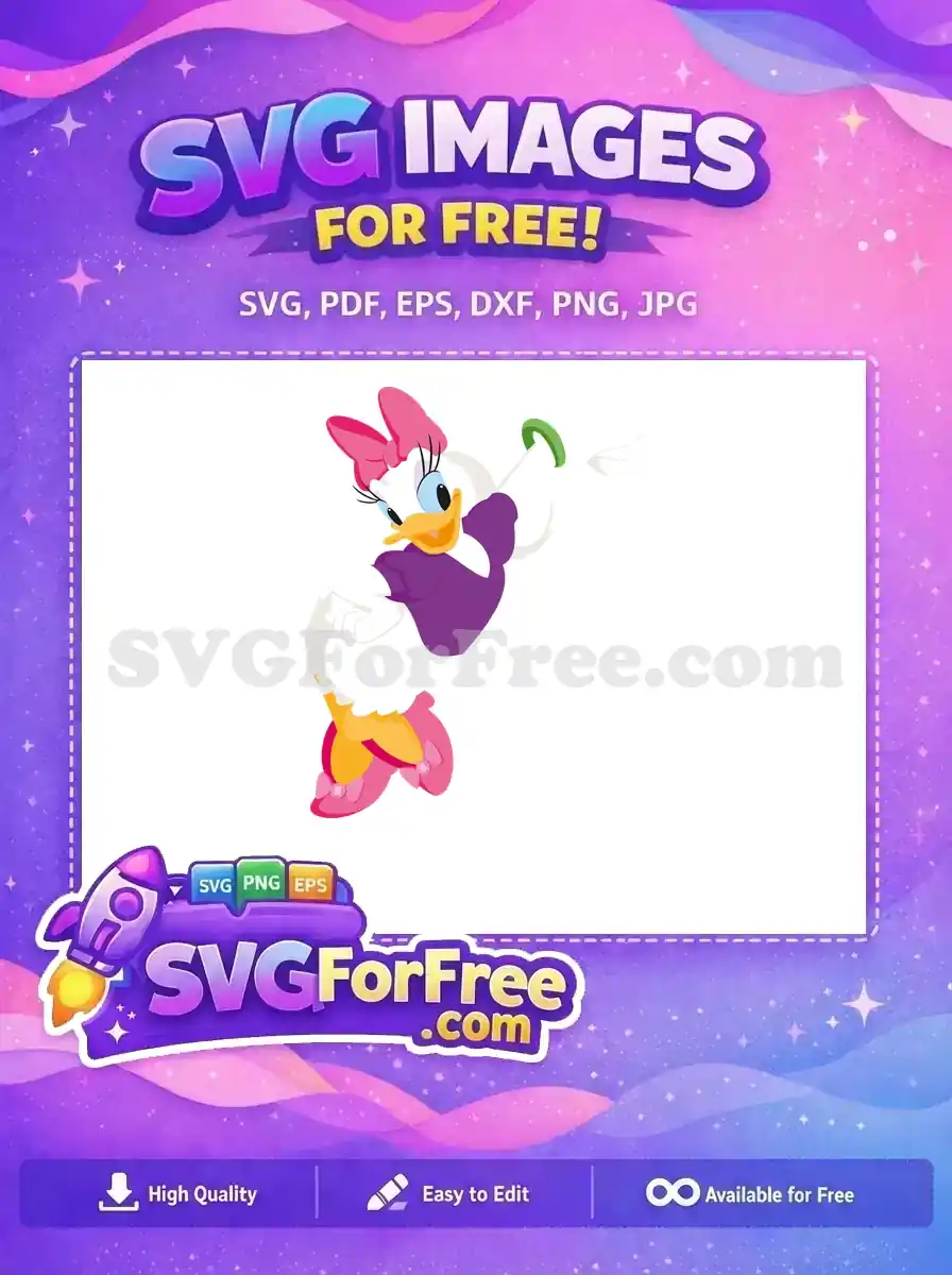 Free Pink Bow Daisy Duck Free Golfing Disney Free SVG