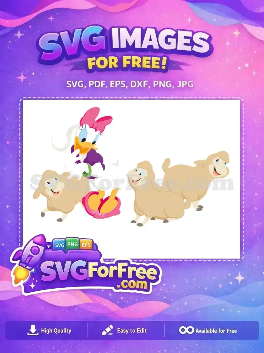 Free Smiling Daisy Free Happy Brown Sheep Disney Free SVG